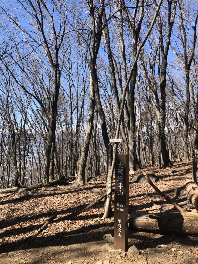 大蔵経寺登山山頂